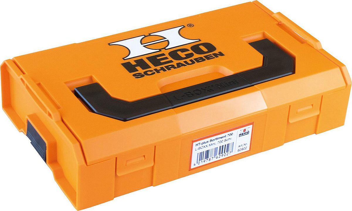 Assortiment de vis HECO-TOPIX-PLUS tête fraisée, 702 pièces, en Mini L-BOXX