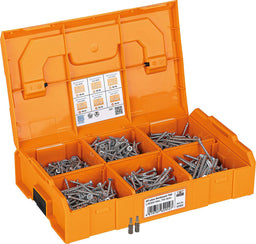 Assortiment de vis HECO-TOPIX-PLUS tête fraisée, 702 pièces, en Mini L-BOXX