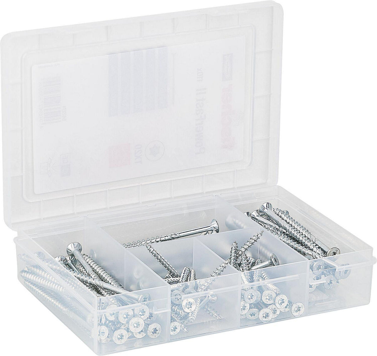 Assortiment de vis Fischer Meisterbox PowerFast II tête fraisée filetage partiel, 110 pièces