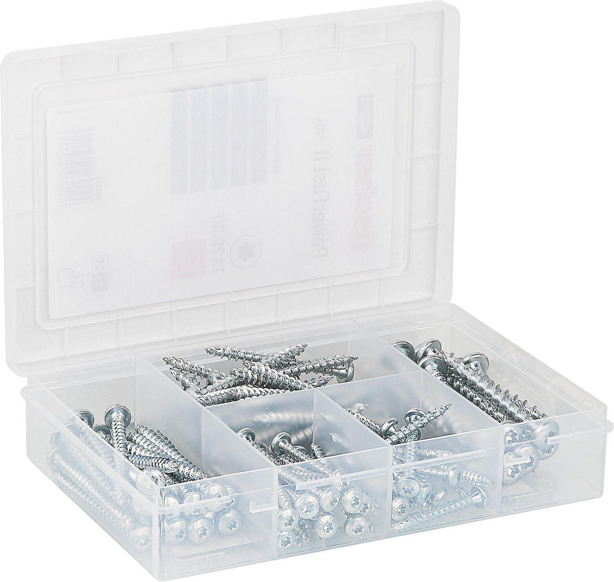 Assortiment de vis Fischer Meisterbox PowerFast II tête cylindrique bombée filetage total, 110 pièces