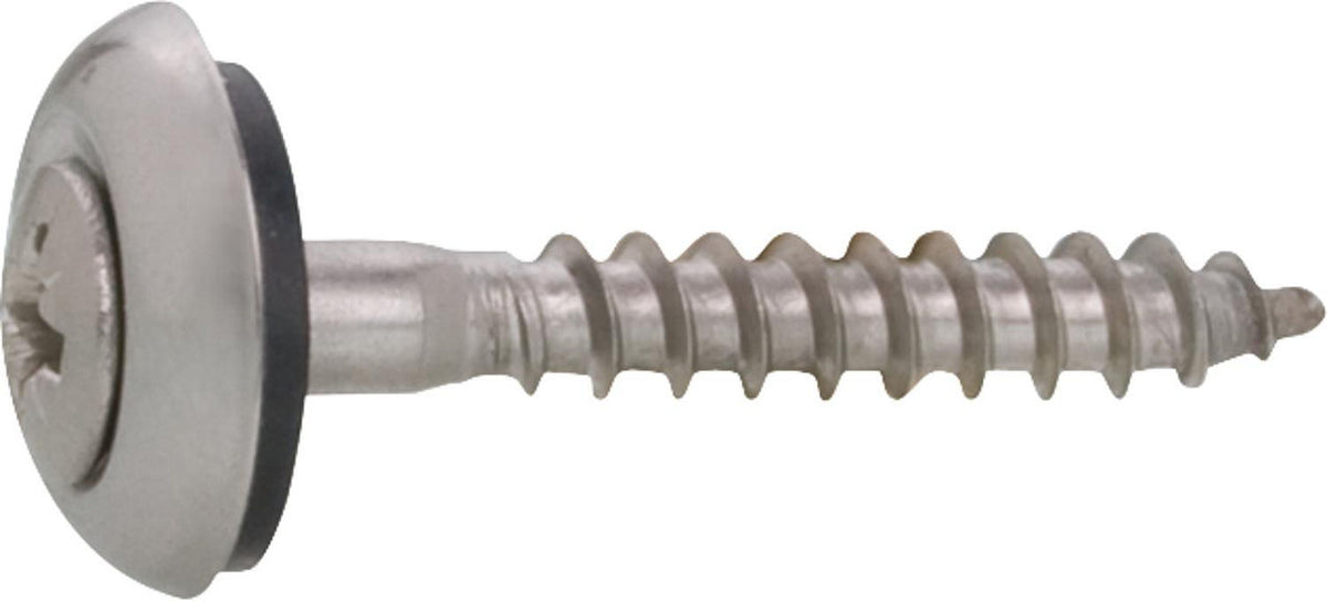 Vis avec joint pour travaux de plomberie, Inox A2 poli
