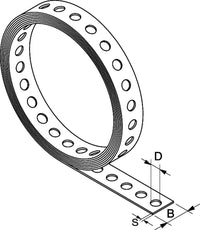 Ruban perforé galvanisé, rouleau 10 m