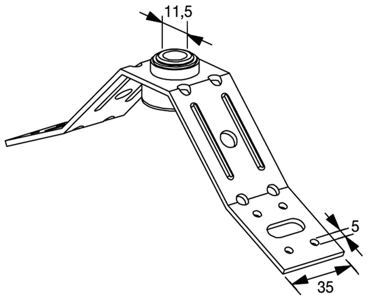 Étrier pour tube de ventilation LRB pour tiges filetées M 8