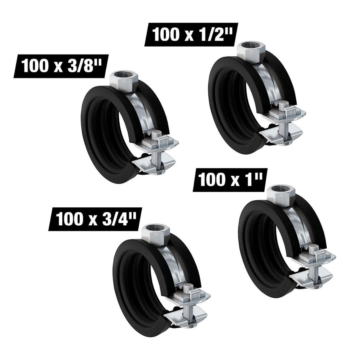 Pack promo Fischer colliers articulés FGRS M8, 3/8"-1", 400 pièces