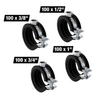 Pack promo Fischer colliers articulés FGRS M8, 3/8"-1", 400 pièces