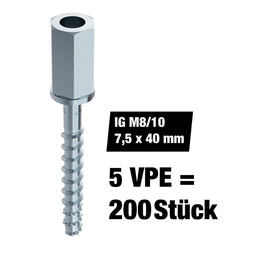 Kit promo Heco Multi-Monti® Plus six pans (filetage femelle) M8/10 — 200 pièces