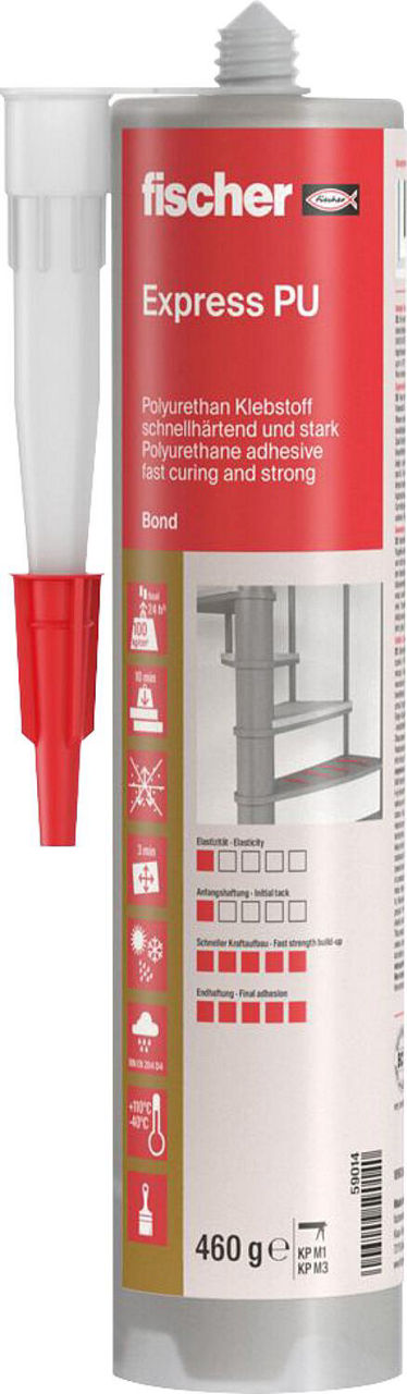 Colle de construction Fischer Express PU beige, 310 ml