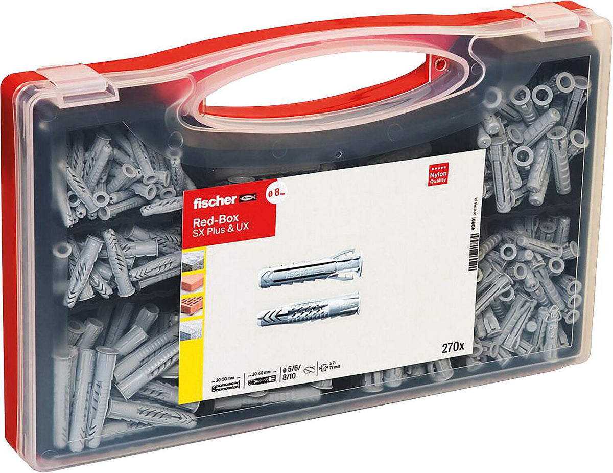 Assortiment de chevilles SX/UX, 291 pièces