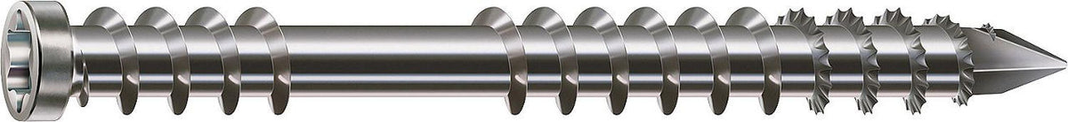 Vis de terrasse SPAX inox A2, filetage de fixation, tête cylindrique