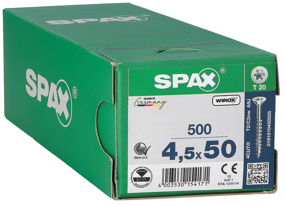 Pack promo WS + SPAX vis à tête fraisée WIROX Ø4,5x50 mm, 3000 pièces + WS BOX
