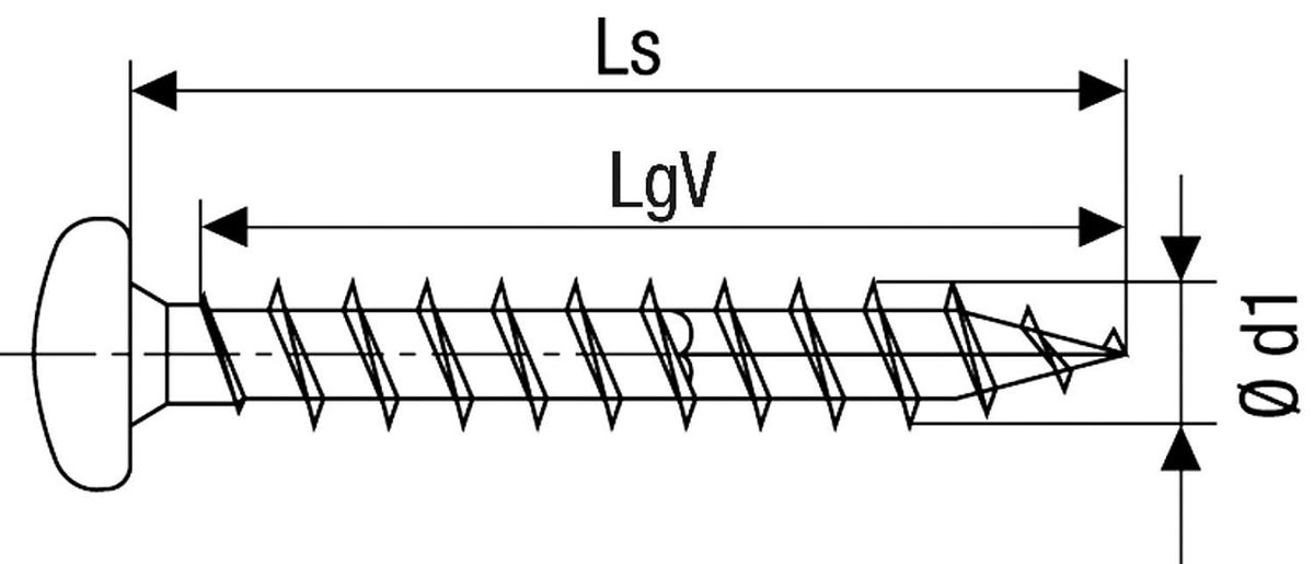 Vis à tête demi-ronde SPAX filetage complet Ø 3,5–5 mm
