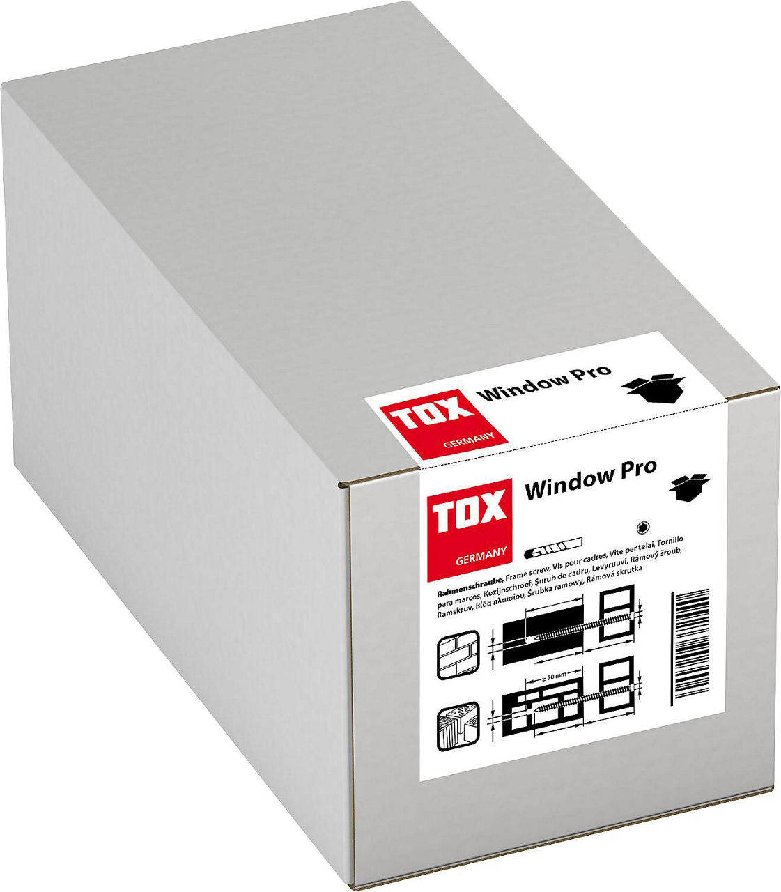 Vis de cadre de fenêtre TOX Window Pro, tête de centrage