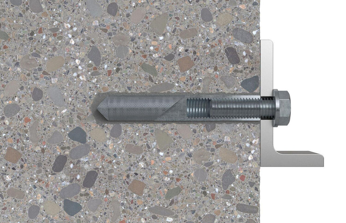 Ancre à filetage intérieur pour béton, acier zingué