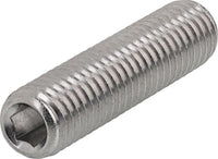 Vis sans tête six pans creux, bout cuvette, inox A2