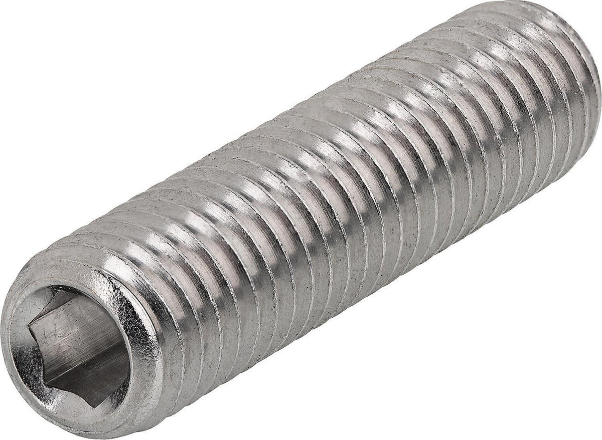 Vis sans tête six pans creux, bout cuvette, inox A2