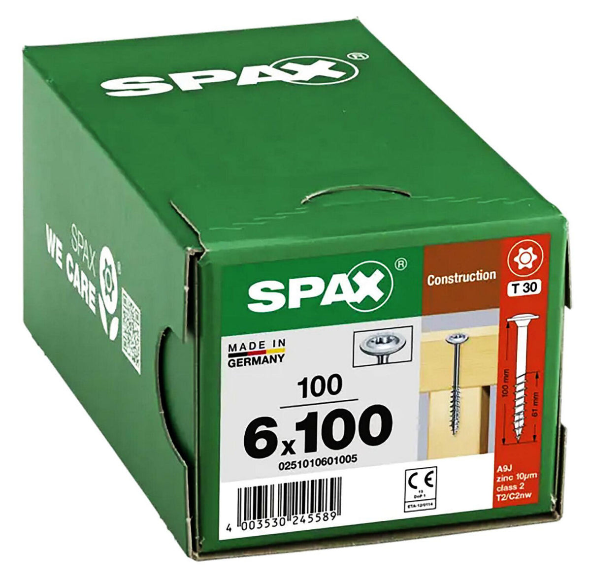 Vis à tête disque SPAX filetage partiel galvanisé Ø 5–10 mm