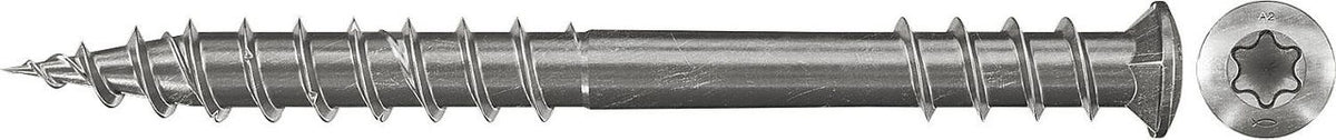 Vis de terrasse Fischer Power-Fast, inox A2, tête fraisée, Torx