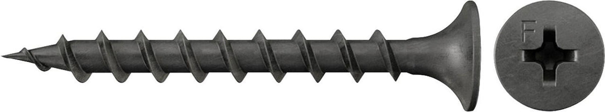 Vis fixation rapide pour plaque de plâtre, tête trompette, filetage grossier, Fischer