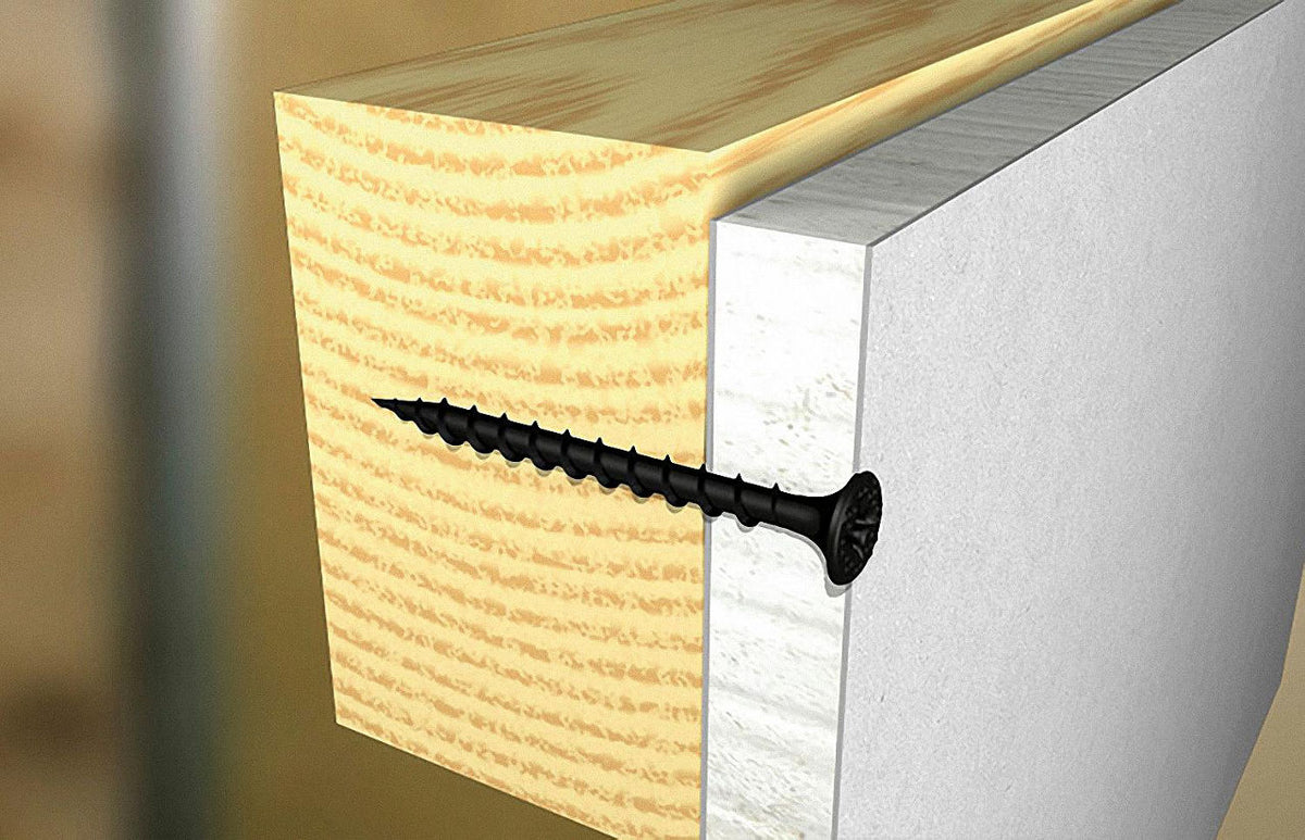 Vis fixation rapide pour plaque de plâtre, tête trompette, filetage grossier, magazinée, Fischer
