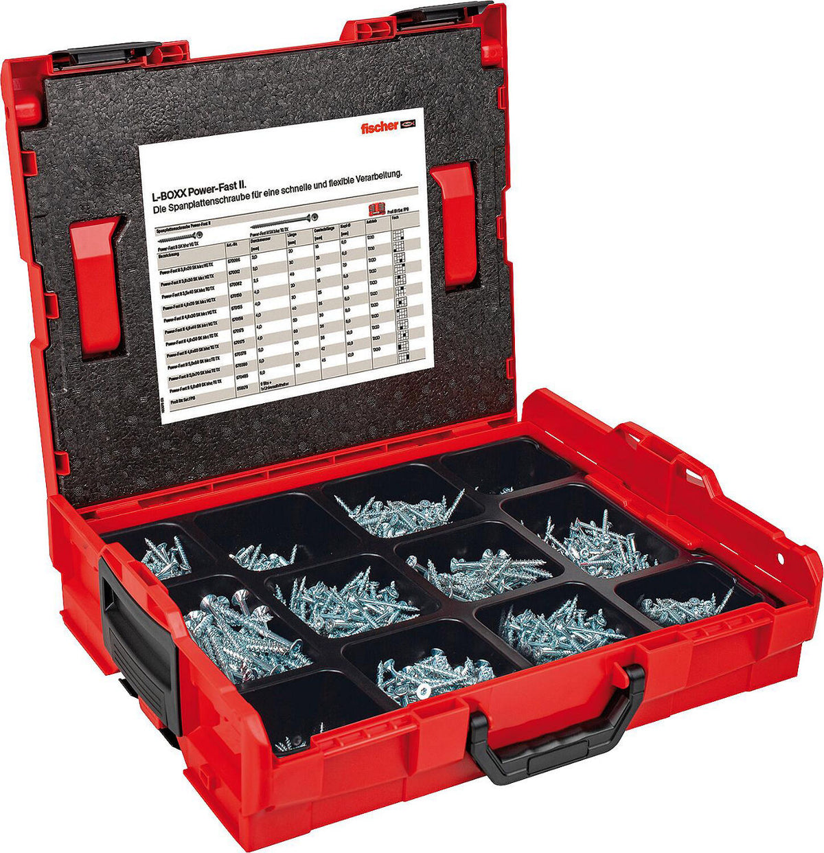 Assortiment de vis Fischer Power-Fast II, 1811 pièces, en L-BOXX 102