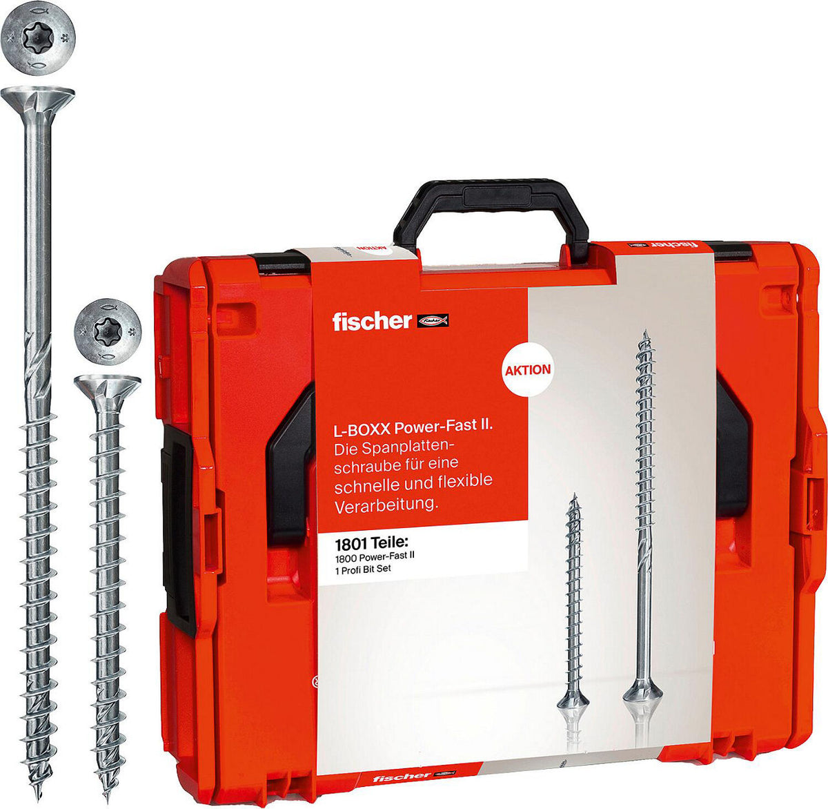 Fischer Power-Fast II Schraubensortiment, 1811 Teile, in L-BOXX 102