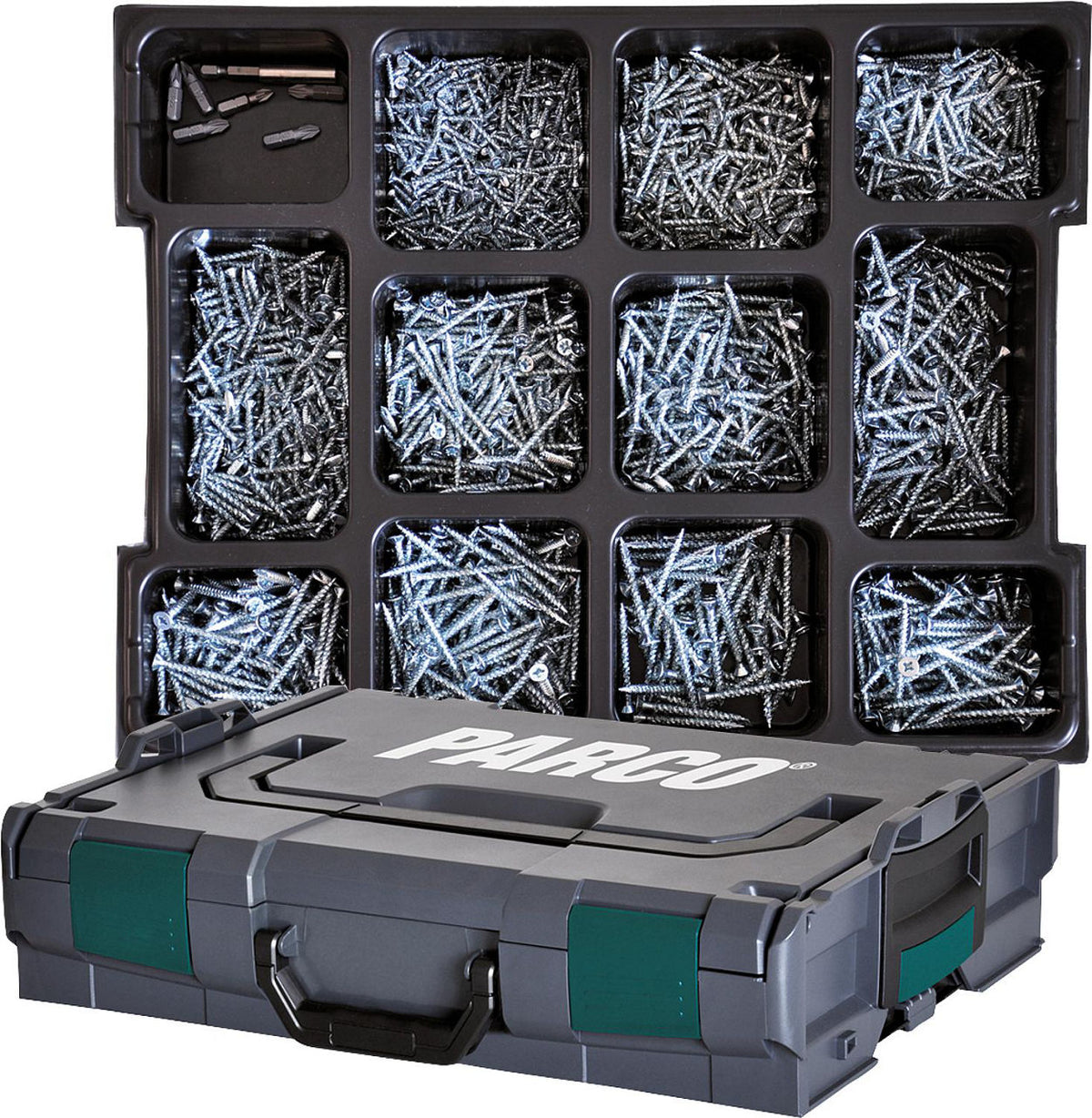 Assortiment de vis universelles MFI Jet-Fast bleu-galvanisé, 2750 pièces, en L-BOXX