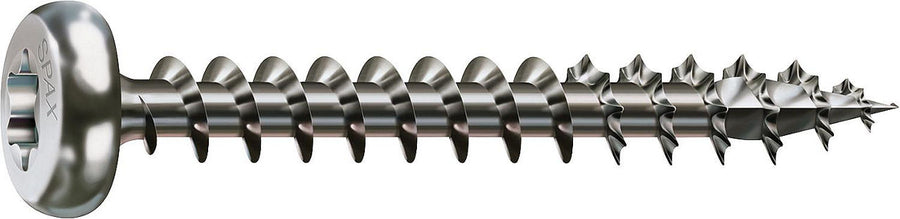 Vis à tête demi-ronde SPAX filetage complet inox A2 Ø 3,5–5 mm