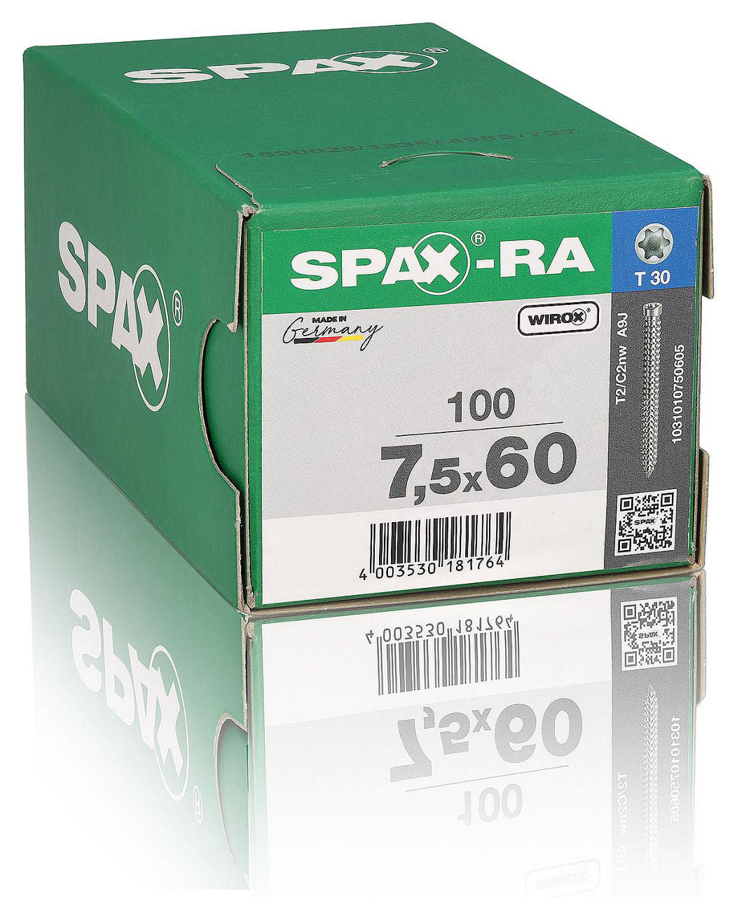 Vis d'ancrage de châssis SPAX pour fenêtre PVC, tête fraisée plate, WIROX