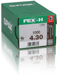 Vis de ferrure SPAX pour fenêtre, filetage partiel, tête fraisée, pointe 4CUT