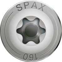 Vis à tête disque SPAX filetage complet inox A2 Ø 6–8 mm