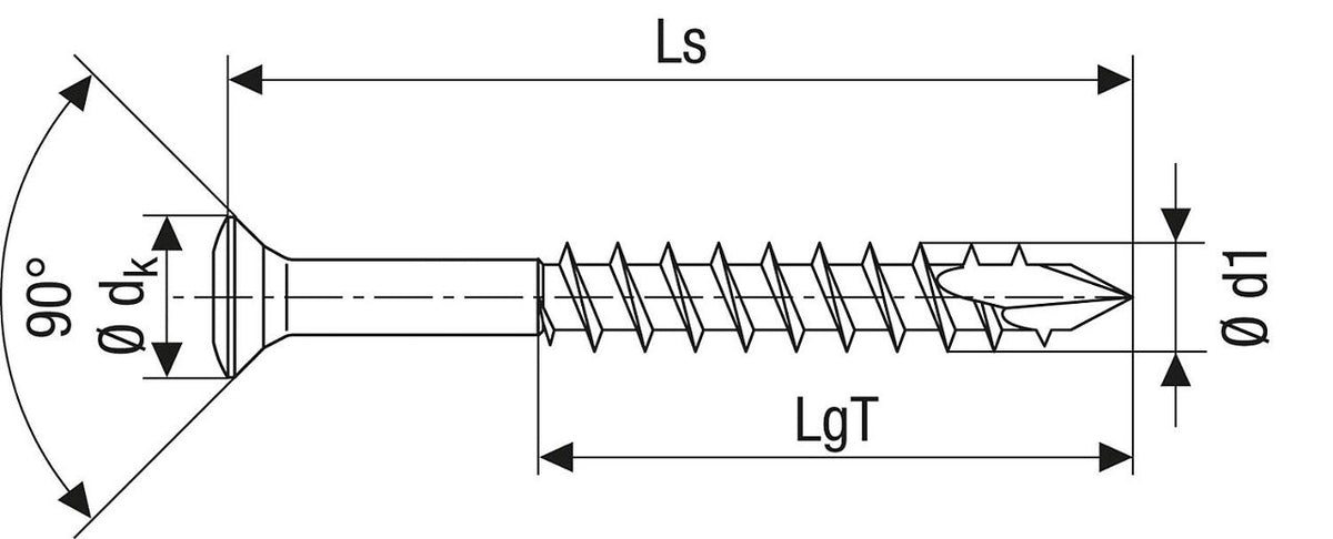 Vis à tête lentille fraisée SPAX filetage partiel inox A2 Ø 4–5 mm