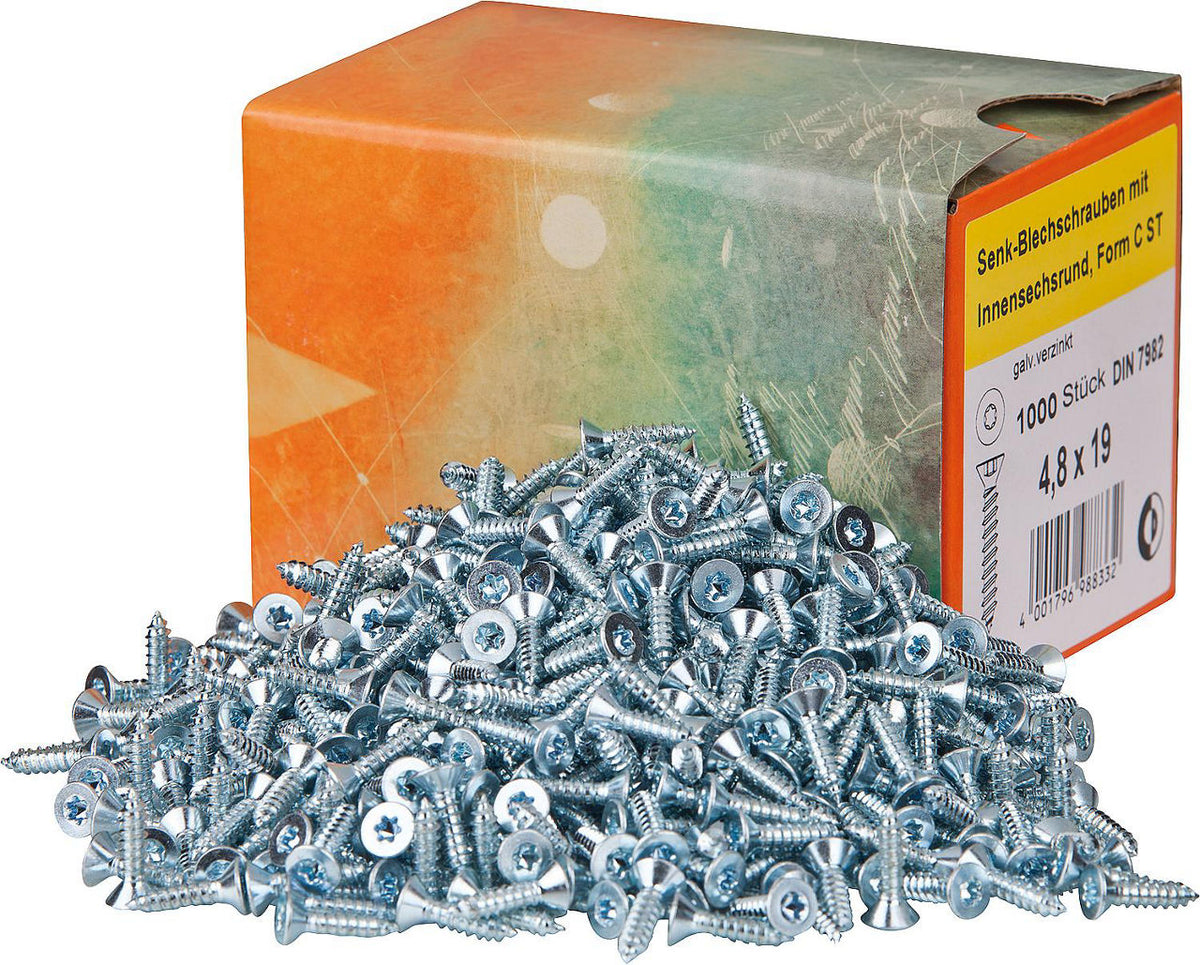 Vis à tôle à tête fraisée Torx, galvanisée