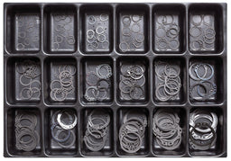 Coffret 180 circlips extérieurs DIN 471 (mallette tôle)