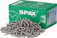 Vis de terrasse SPAX inox A4, filetage de fixation, tête cylindrique
