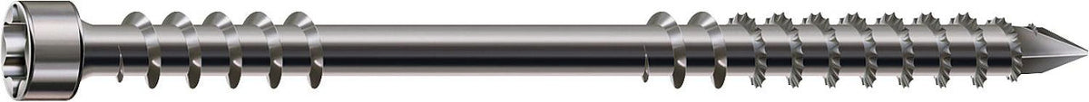 Vis de terrasse SPAX inox A4, filetage de fixation, tête cylindrique