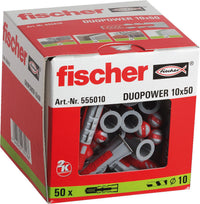 Chevilles Fischer paquet DuoPower 10x50, 10 x UE 50 pièces
