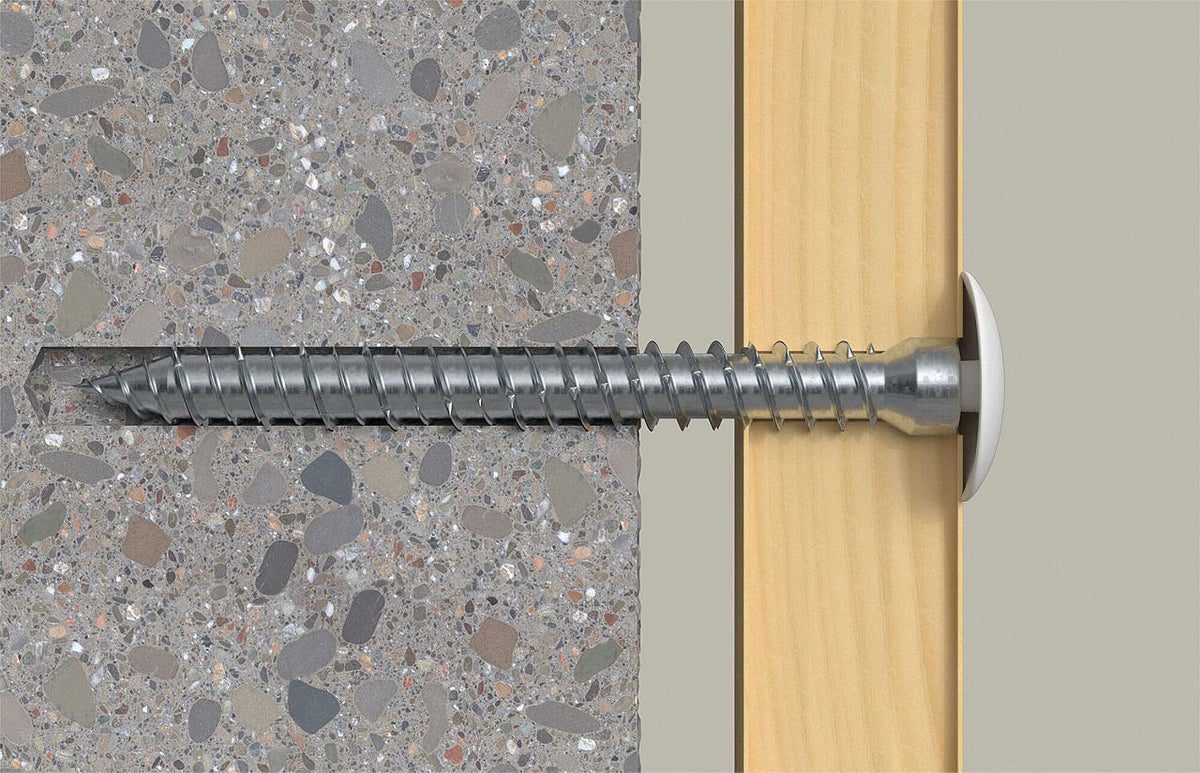 Vis de cadre de fenêtre Fischer FFSZ (bois), tête cylindrique, galvanisée