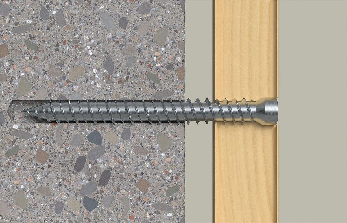 Vis de cadre de fenêtre Fischer FFSZ (bois), tête cylindrique, galvanisée