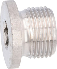 Vis de fermeture DIN 908 A2 avec six pans creux et collerette selon DIN 13