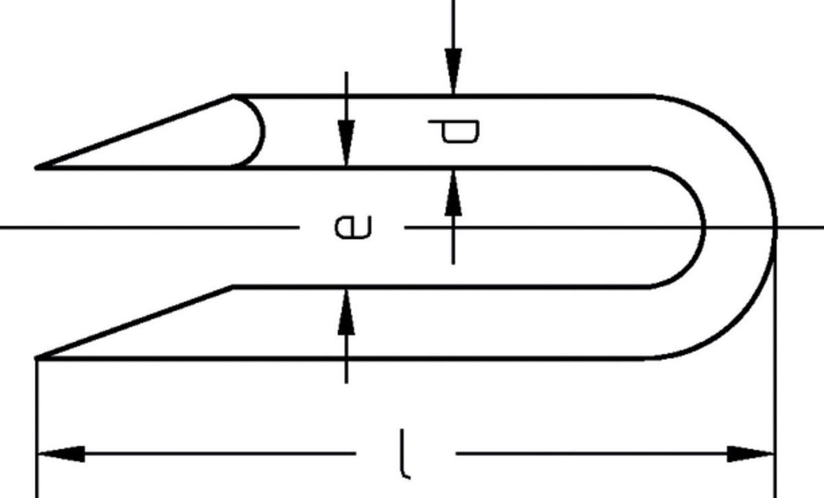 Boucle à clouer DIN 1159, galvanisée
