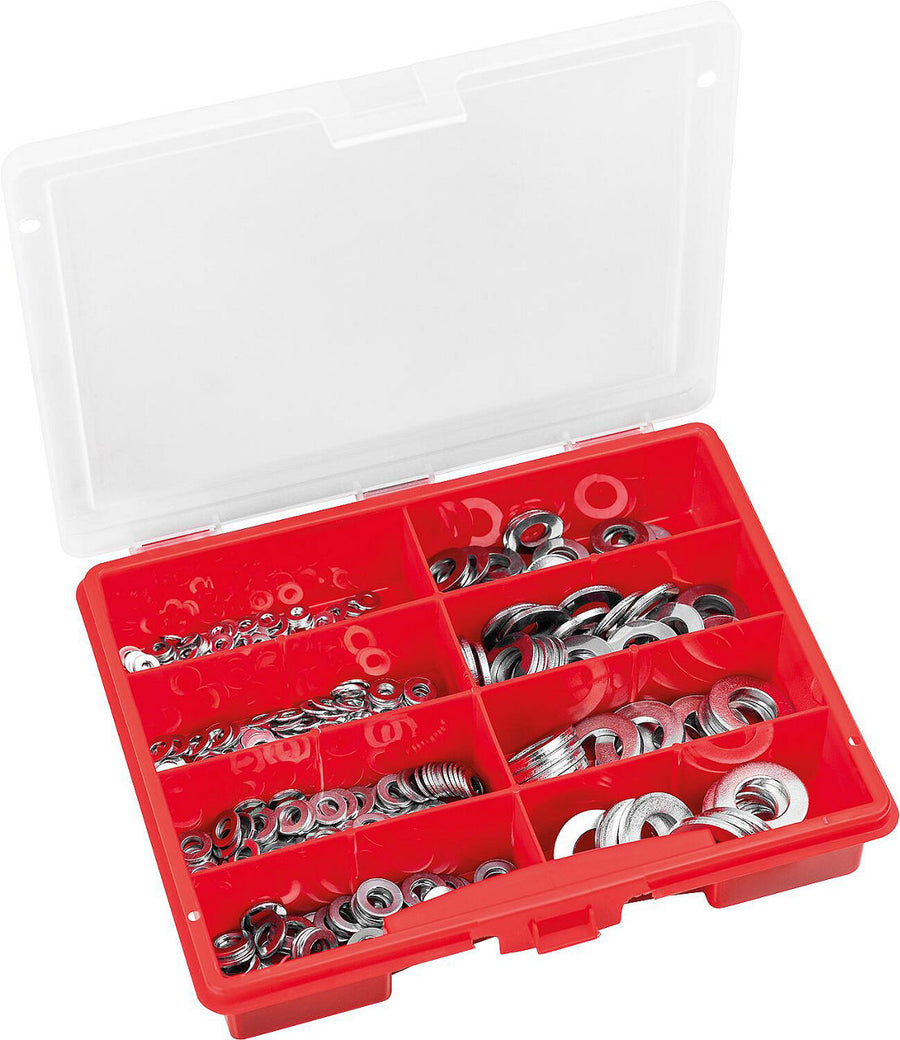 Mallette d'assortiment de rondelles plates DIN 125, 435 pièces