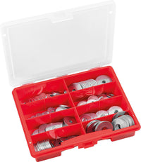 Mallette d'assortiment de rondelles carrosserie, 200 pièces