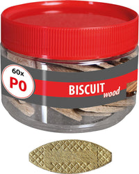 Chevilles plates en bois Biscuit Wood 60 pièces