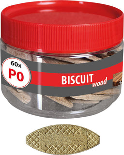 Chevilles plates en bois Biscuit Wood 60 pièces