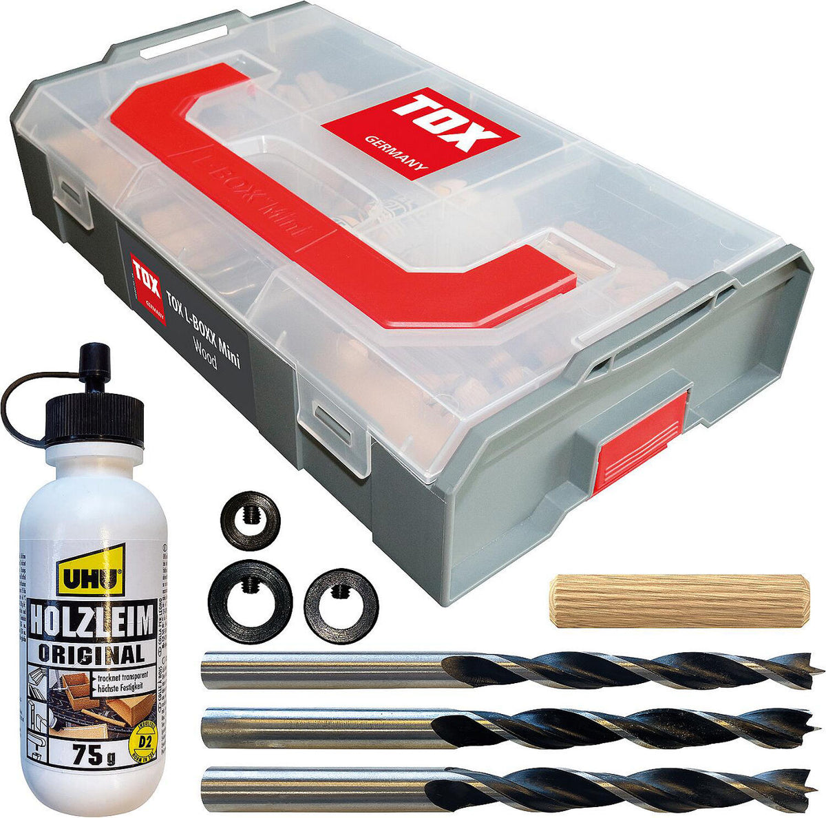TOX L-BOXX Mini Wood assortiment de chevilles bois 207 pièces