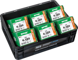 Pack promo WS + SPAX vis à tête fraisée WIROX Ø6,0x120 mm, 600 pièces + WS BOX