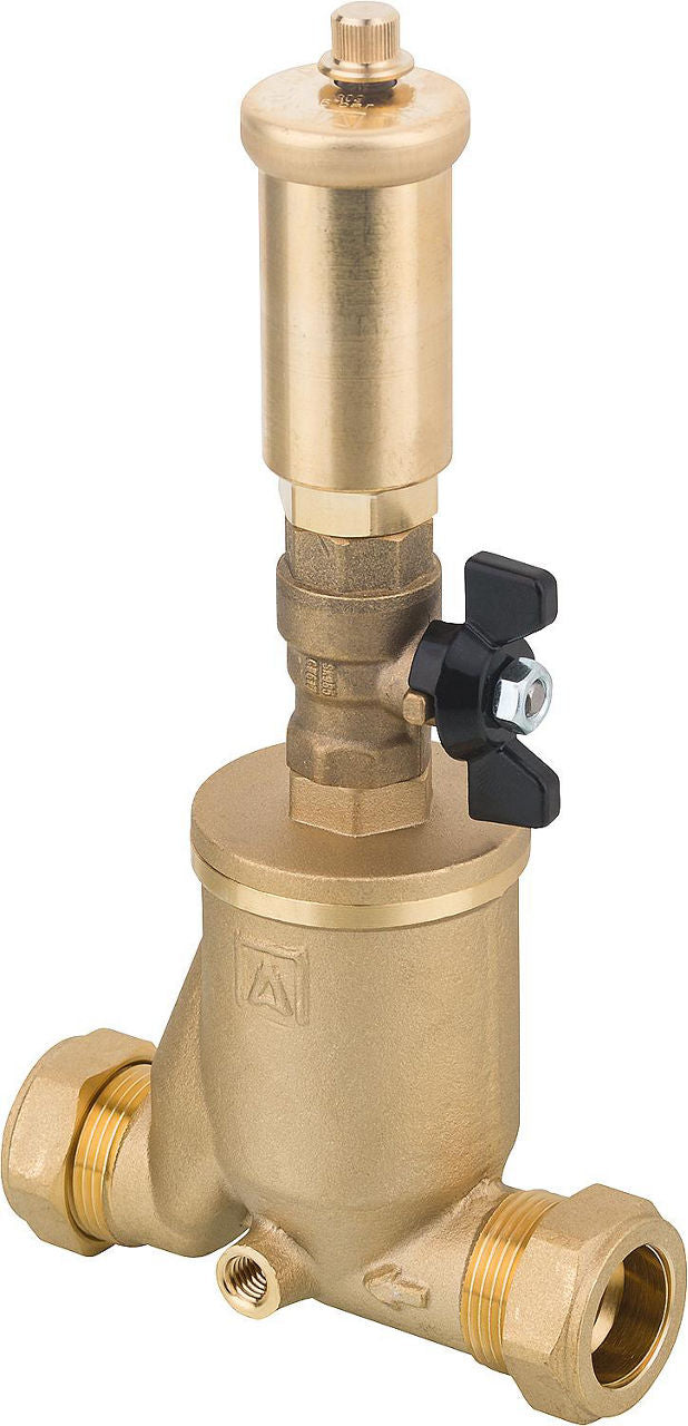 Séparateur d'air combiné solaire avec robinet à boisseau sphérique jusqu'à max. 150 °C