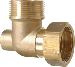 Raccord d'angle en laiton, écrou tournant × filetage mâle