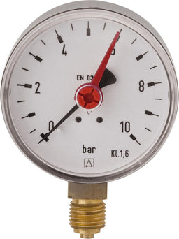 Manomètre solaire AFRISO RF 63 D201, Ø 63 mm, radial, DN 8 (1/4"), 0-10 bar