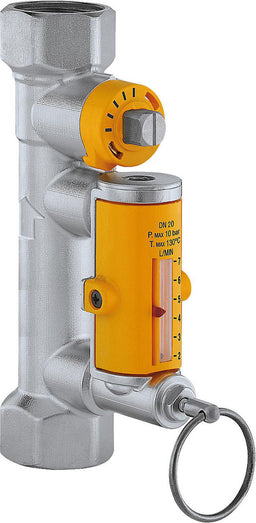 Vanne d'équilibrage CALEFFI avec débitmètre pour installation solaire, DN 20 (3/4")